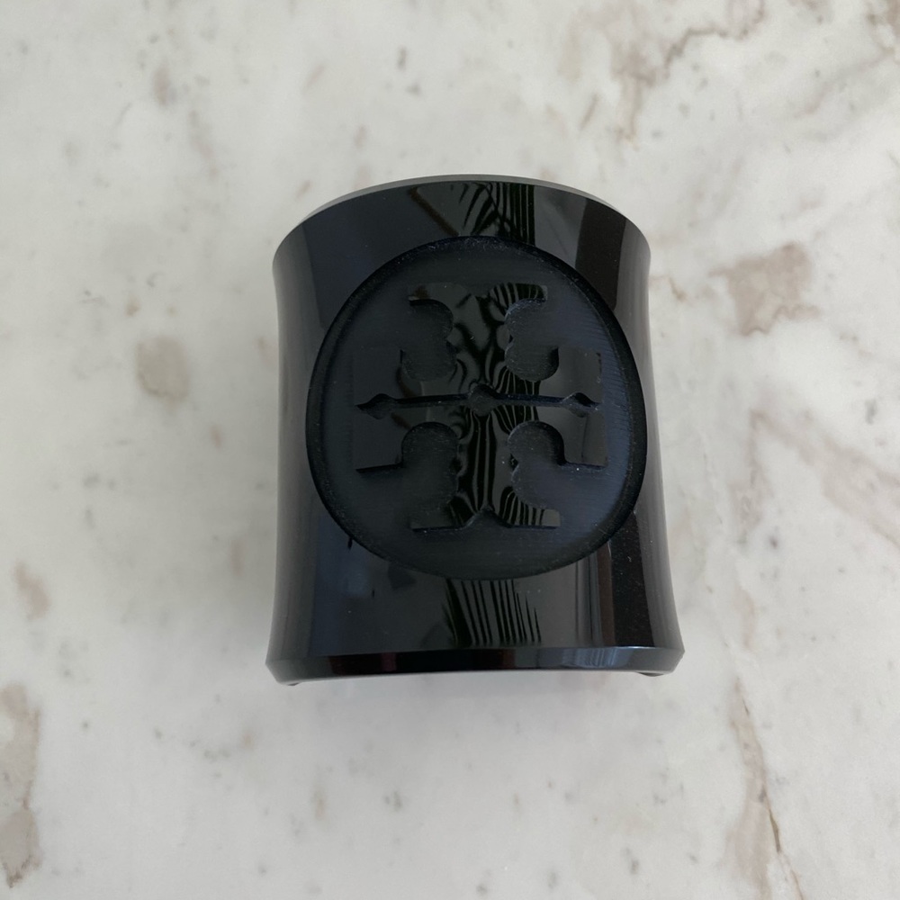 Tory Burch Black Lucite Cuff Bracelet